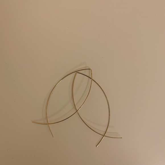 Gold Fish-Shaped Earrings - Picture 2 of 2